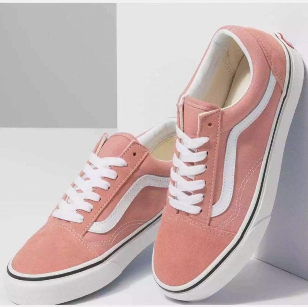 Vans Old Skool Rose Dawn/true white Unisex Skater Size 7 men Size 8.5 Women NEW